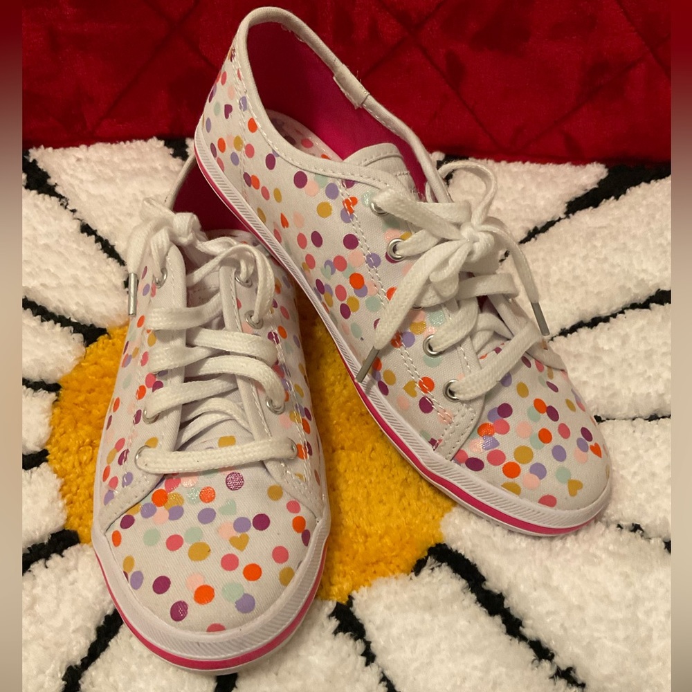 Pair Of Keds X Kate Spade Polka Dot Kids Shoes Sneakers US2